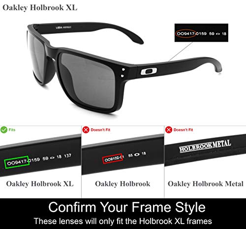 IKON LENSES Polarized Replacement Lenses For Oakley Holbrook XL (OO9417) Sunglasses (Deep Blue Mirror) - Image 2