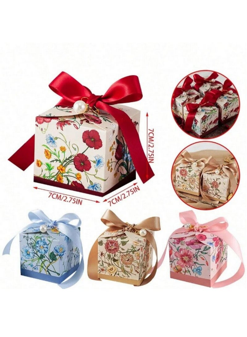 10-Piece Luxury Floral Gift Box Set – Elegant Design with Satin Ribbon, Pearl Accent & Timeless Charm - Image 4