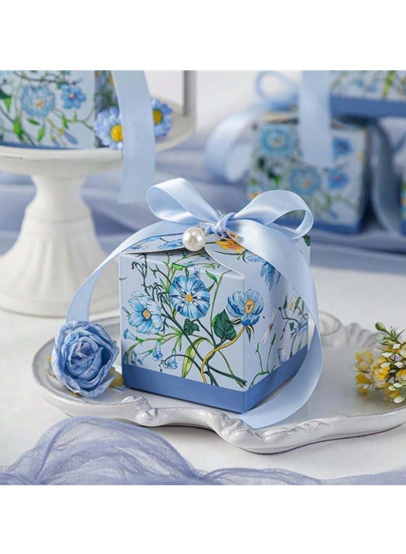 10-Piece Luxury Floral Gift Box Set – Elegant Design with Satin Ribbon, Pearl Accent & Timeless Charm - Image 1