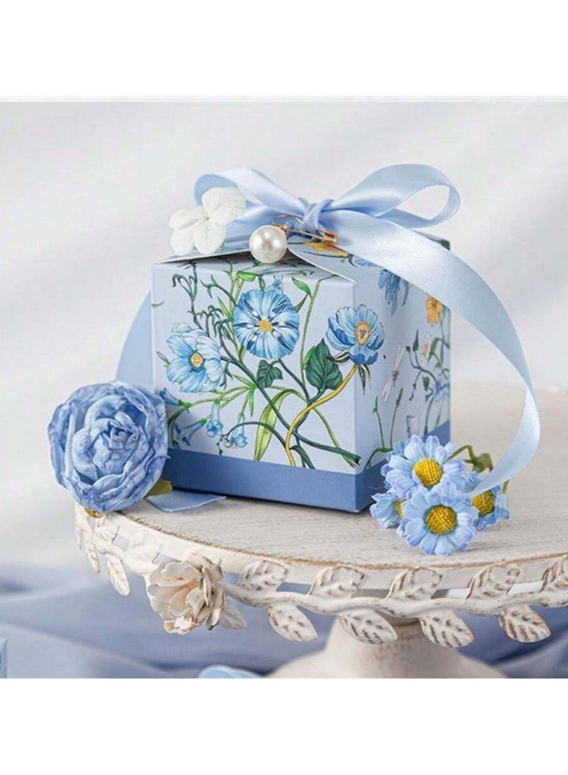 10-Piece Luxury Floral Gift Box Set – Elegant Design with Satin Ribbon, Pearl Accent & Timeless Charm - Image 2