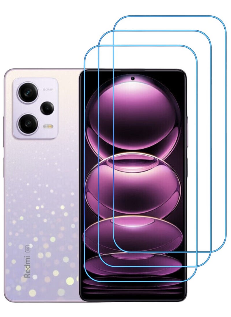 ACLIX 3 Pieces Antistatic ESD Dustproof Premium Quality High Definition Clear Tempered Glass Screen Protector Designed For Xiaomi Redmi Note 12  Pro - Image 1