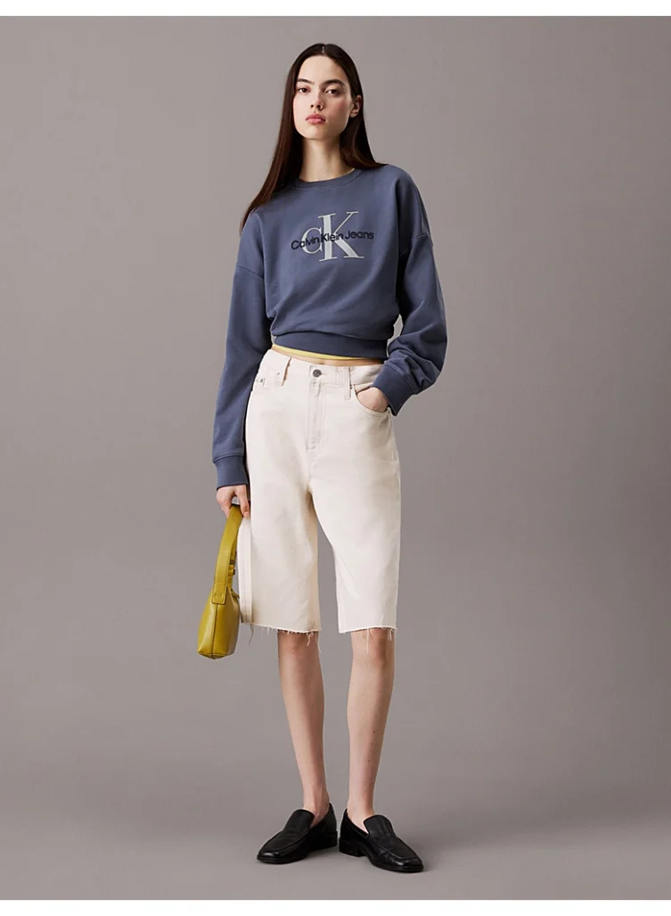 Calvin Klein Jeans Monogram Logo French Terry Relaxed Sweatshirt