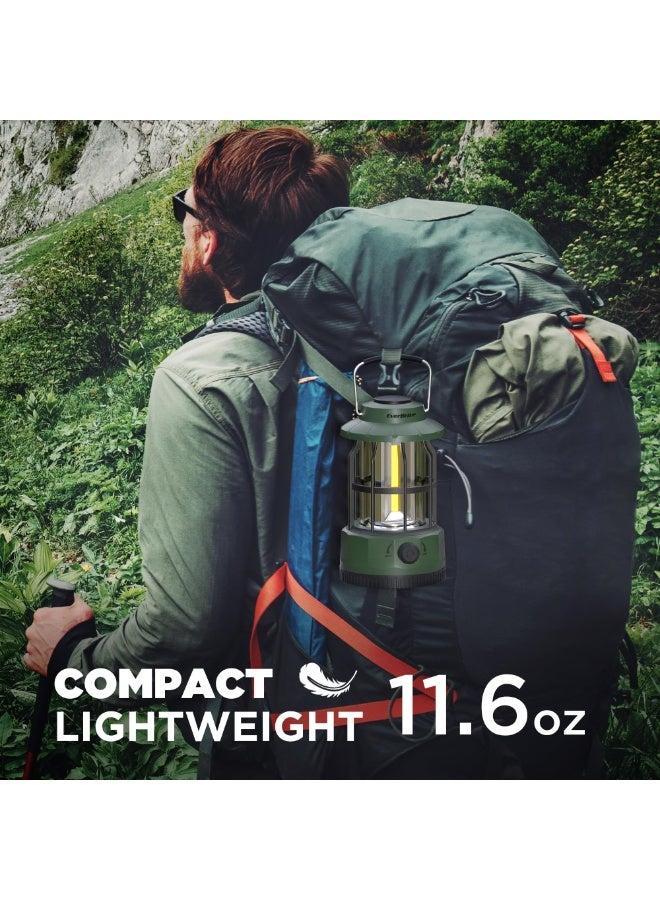 LED Camping Lantern, USB C Rechargeable Lantern with Stepless Dimming, Vintage Portable Camping Lights & Lanterns, Lanterns for Power Outages, Hurricane, Emergency, Fishing, Home and More - Image 5