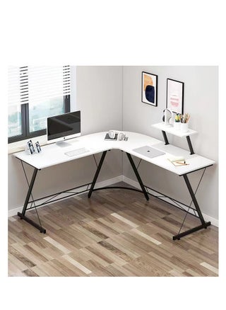 L Shape Office Desk Home Office Desk with Rounded Corners Computer Desk with Large Monitor Stand Office Desk Workstation Modern Sturdy Gaming Home Office Desk (White) - pzsku/ZEFAEE40D65C872952DCCZ/45/_/1727594382/2cfff71a-f067-4242-8f8d-5616a28afc86