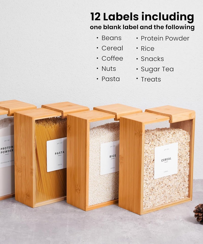APT 1101 Food Dispenser 2L | Kitchen Organizers and Storage | Food Containers & Cereal Dispenser for Pantry Organization And Storage Container | Cereal, Rice, Flour, Snack (Glass, 2) - Image 4