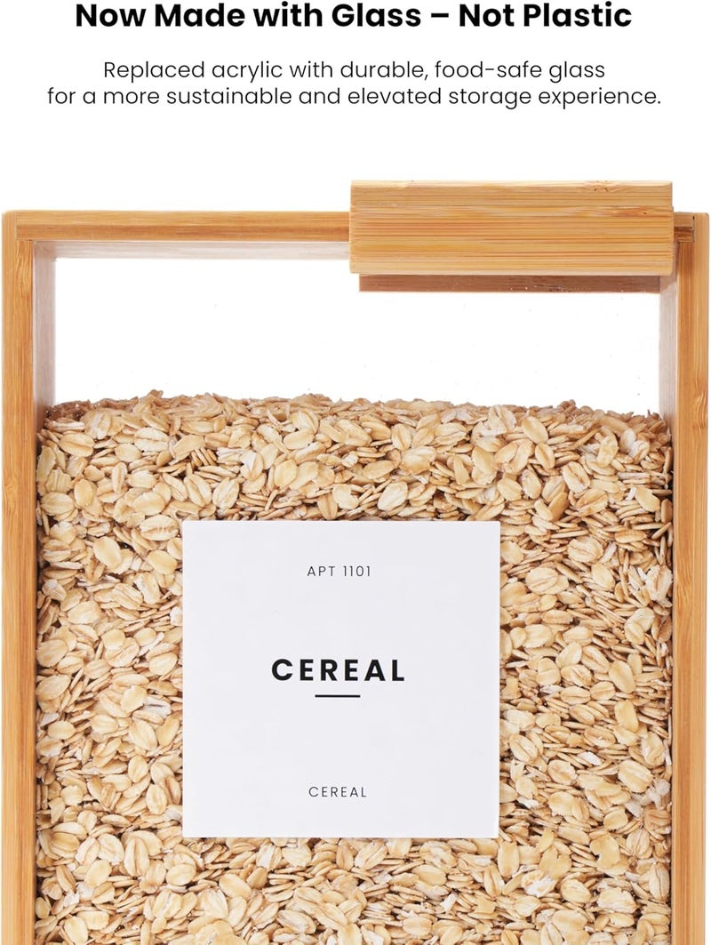 APT 1101 Food Dispenser 2L | Kitchen Organizers and Storage | Food Containers & Cereal Dispenser for Pantry Organization And Storage Container | Cereal, Rice, Flour, Snack (Glass, 2) - Image 2