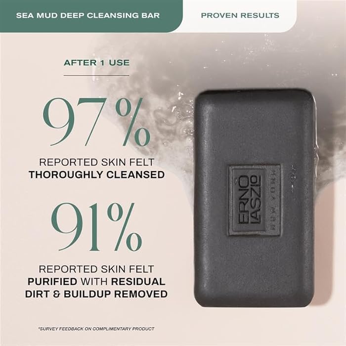 Erno Laszlo Detox Cleansing Duo – Oil Cleanser & Sea Mud Bar for Deep Cleansing, Pore Minimizing, and Oil Control, Includes 6.4 fl. oz. Cleanser and 3.5 oz. Bar Soap - Image 3