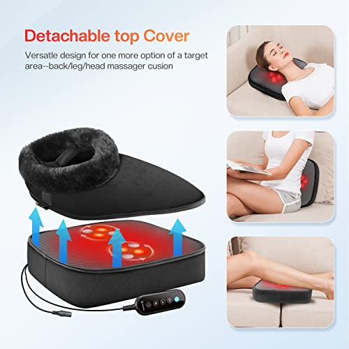 COMFIER Foot Massager with Heat Electric Foot Warmer Shiatsu Feet Massager Machine for Plantar FasciitisNeuropathy 2in1 Foot Back Massager Foot HeaterValentines Day Gifts for WomenMen - Image 5