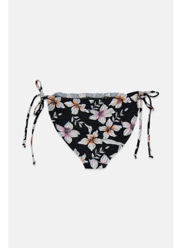 C&C California Women Floral Bikini Bottom, Black  - Image 2