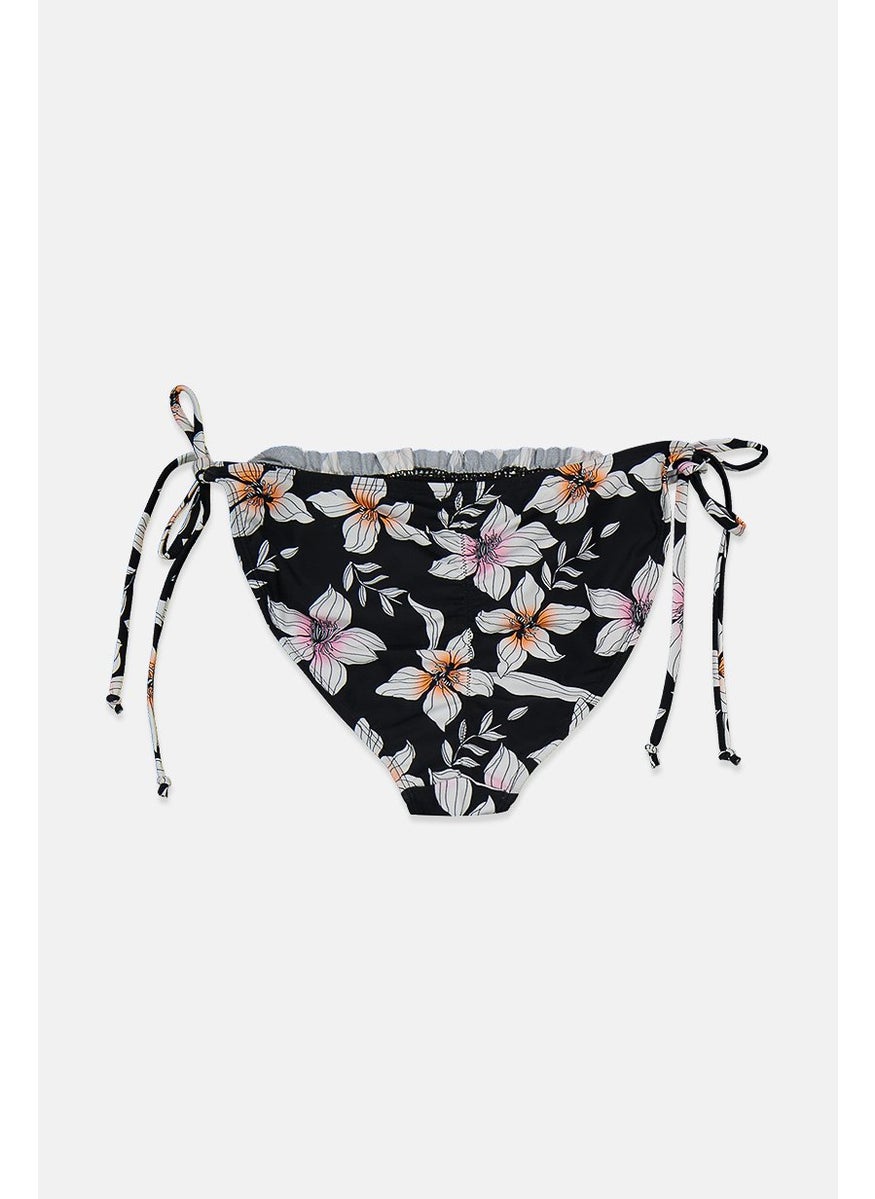 C&C California Women Floral Bikini Bottom, Black  - Image 2