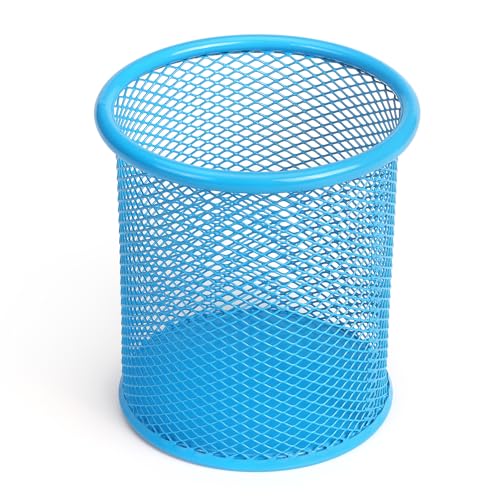 Tamaki Pen Holder Cup for Desk, Wire Mesh Pencil Cup Holder for Desk Office Pen Organizer (Blue) - Image 1