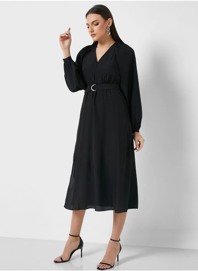 Ted Baker V-Neck Belted Detail Dress