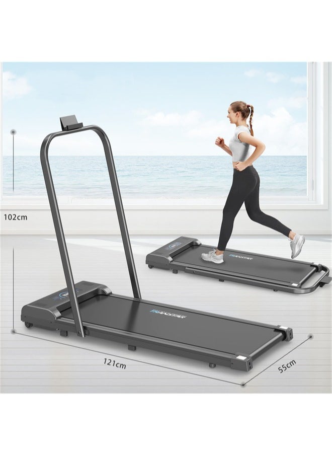 Denzoz - Under Desk Treadmill 2 in 1 Walking Machine Portable Folding Electric Motorized Walking and Jogging Machine with Remote Control for Home and Office Workout - Image 1