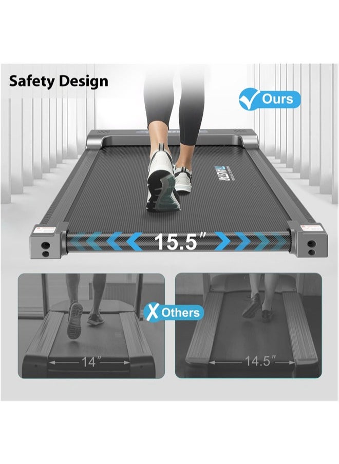 Denzoz - Under Desk Treadmill 2 in 1 Walking Machine Portable Folding Electric Motorized Walking and Jogging Machine with Remote Control for Home and Office Workout - Image 1