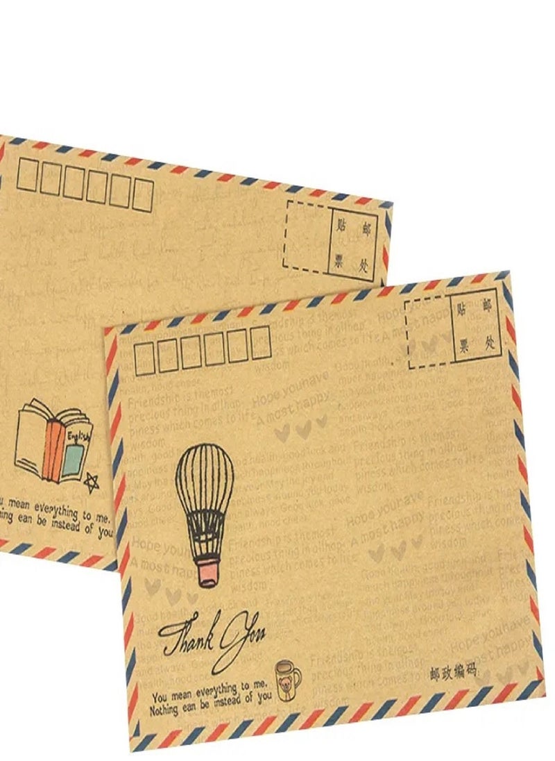 E COMMERCE  BAG - 8 Pieces Vintage Envelope gift card Postcard Letter Airmail Vintage Kraft Envelope - Image 1