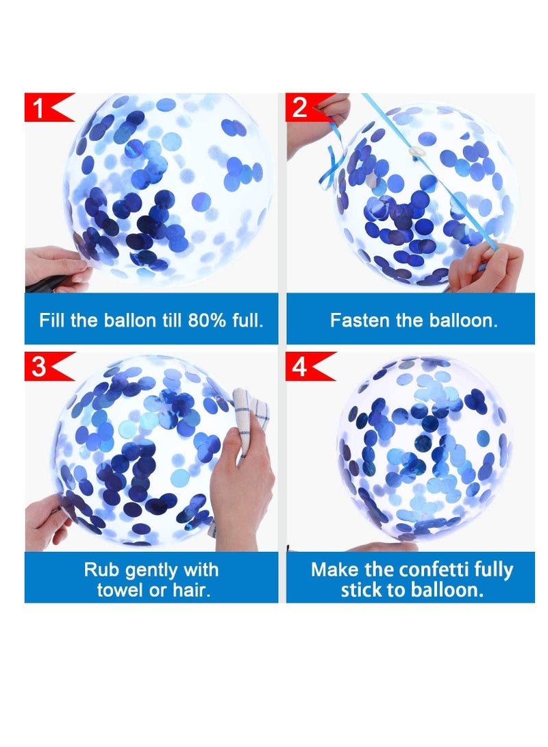 Excefore Birthday Decorations Kit, Baby Boy First Birthday Party Decoration, Blue Party Supplies with IT'S A BOY Latex Balloons and Banner, 6pcs Paper Fans 10pcs Balloons 1pcs Blue Triangular Flag Banner - Image 3