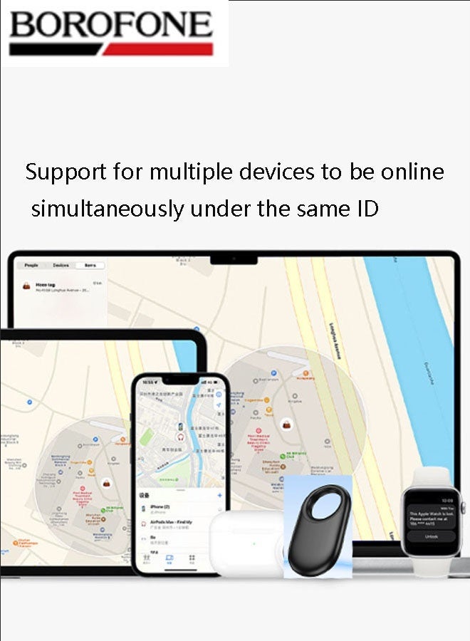 بوروفون جهاز Airtag الذكي المضاد للضياع للحيوانات الأليفة، متوافق مع أجهزة Apple والمركبات والمفاتيح والأمتعة وغيرها – الحل الأمثل المضاد للضياع (أسود) - Image 4