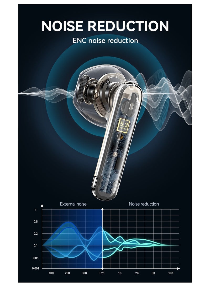 BWOO Enc Noise Reduction Wireless Earphone Black - Image 4