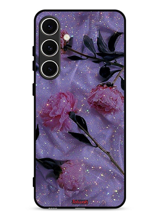 Tolwak Samsung Galaxy S24 FE 5G Protective Case Cover Glitter Roses - Image 1