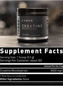 KAGED MUSCLE Kaged Creatine Monohydrate 100 Servings  - Image 2