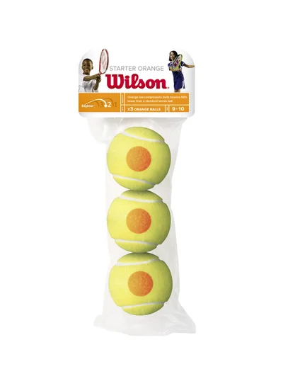 Wilson Starter Yellow/ Orange Tennis Balls For Junior -  3 Ball Pack