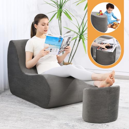 HOMBYS BBL Recovery Chair with Hole, Foam BBL Recovery Sofa for Post Surgery Sitting & Sleeping, Brazilian Butt Lift Support with Removable Ottoman for Butt Support - Image 4