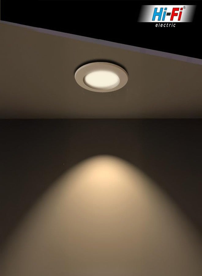 elleys' ZYDO 8W LED Down Light (Warm White Light) Round Recessed Ceiling LED Light | Cut Out- 75 mm | BIS Certified & 4KV Surge Protection pop Lights for Ceiling (8W, Pack of 8) - Image 3