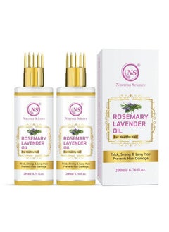 Nuerma Science Rosemary_Lavender Oil With Comb Applicator For More Deep Nourishment & Strong Healthy Hair (200 Ml Each Pack Of 2) 400 Ml  - Image 2