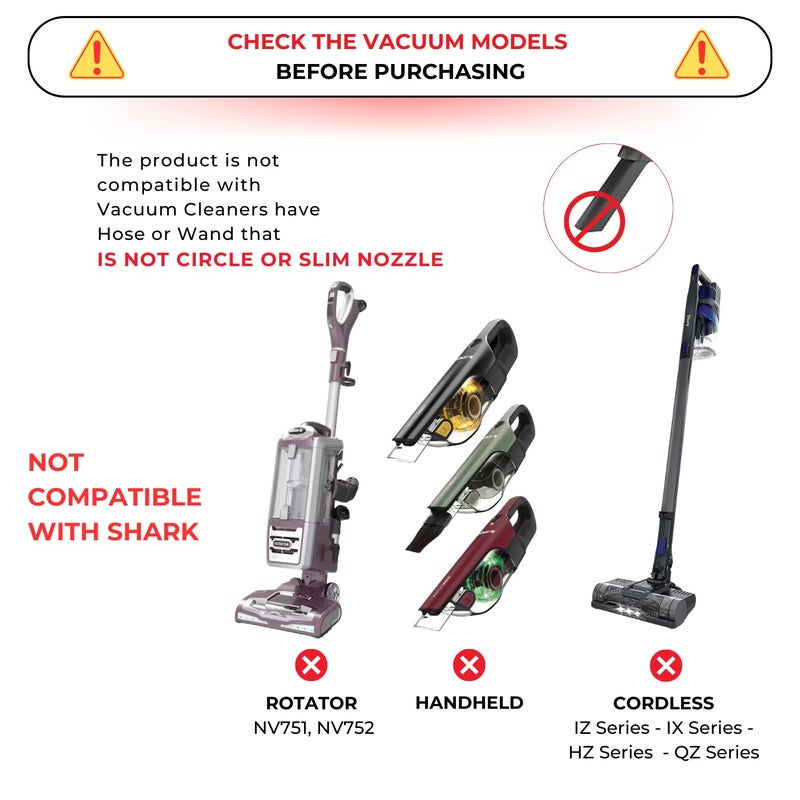 GHAMADE For Shark Navigator NV350 NV351 NV352, Rocket HV301 HV322 HV371 & Rotator NV500 Series-Vacuum Attachments Accessories 1 1/4'' plus Vacuum Adapter Compatible with Sharks Vacuum Cleaners - Image 3