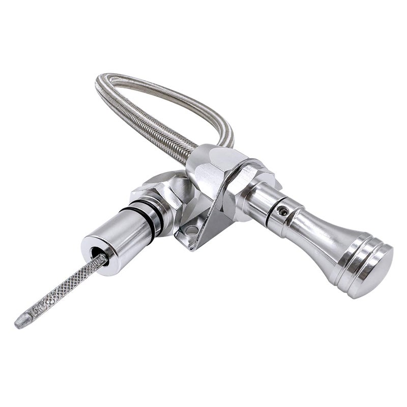 HAHAHA Flex Transmission Dipstick TH350 with Stainless Braided Hose for GM/Chevy TH350/TH400 - Image 1