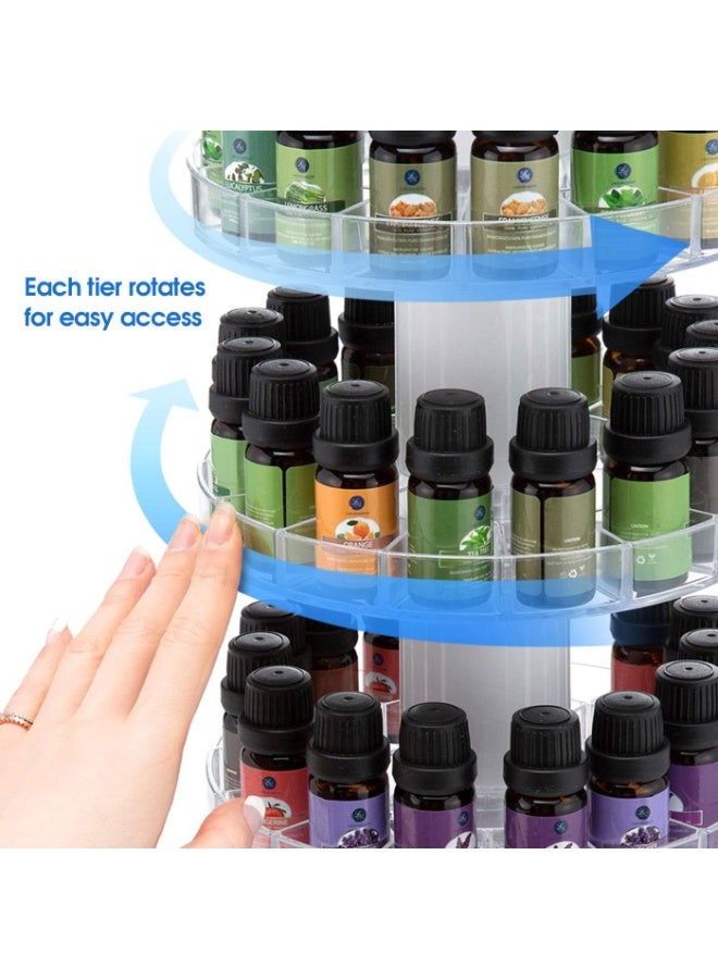 J JACKCUBE DESIGN Rotating Essential Oil Display Stand Spinning Rack for 45 Bottles(up to 72) Organizer 3 Tier Storage Holder -MK505B (3 Tier) - Image 4