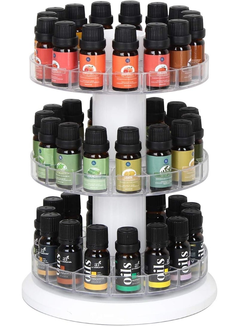 J JACKCUBE DESIGN Rotating Essential Oil Display Stand Spinning Rack for 45 Bottles(up to 72) Organizer 3 Tier Storage Holder -MK505B (3 Tier) - Image 1
