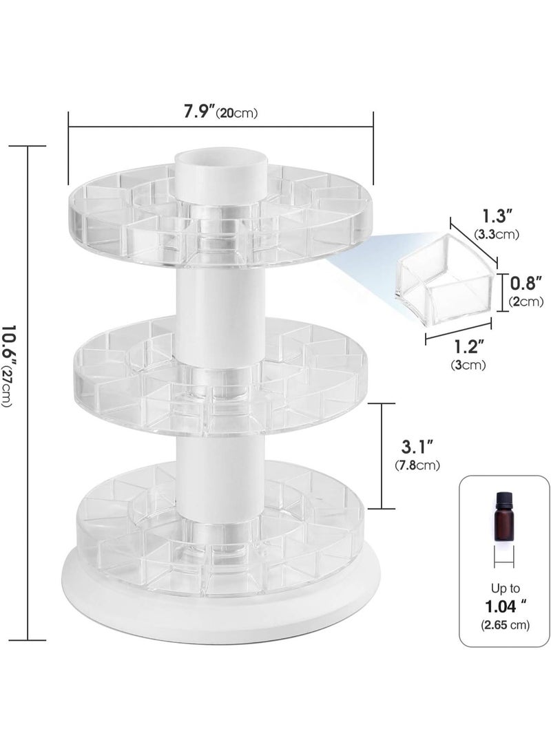 J JACKCUBE DESIGN Rotating Essential Oil Display Stand Spinning Rack for 45 Bottles(up to 72) Organizer 3 Tier Storage Holder -MK505B (3 Tier) - Image 2