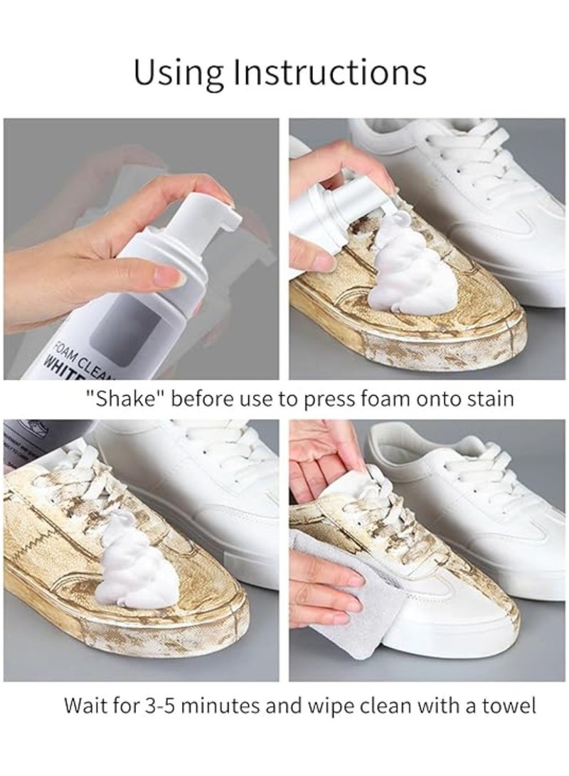 LIMOS White Sneakers Shoes Cleaning Care Natural Foaming Solution to Clean Dirt, Stains, Grime Safe Works on Leather, Whites, Nubuck, Golf Shoes, Basketball Shoes, Boots, Sandals 200ml  - Image 3