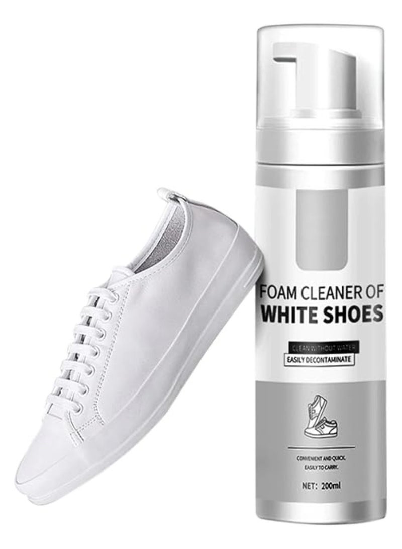 LIMOS White Sneakers Shoes Cleaning Care Natural Foaming Solution to Clean Dirt, Stains, Grime Safe Works on Leather, Whites, Nubuck, Golf Shoes, Basketball Shoes, Boots, Sandals 200ml  - Image 1