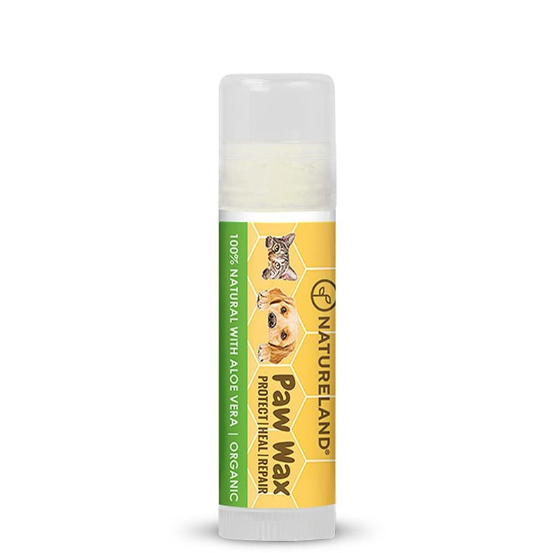 Natureland [8 OZ/0.18 OZ/0.36 OZ] Natureland Organic Paw Wax for Dogs and Cats, Natural Outdoor Protection to Heal, Repair, and Protect Dry, Chapped, or Rough Pads, Helps Protects Paws on Snow, Sand, or Dirt - Image 1