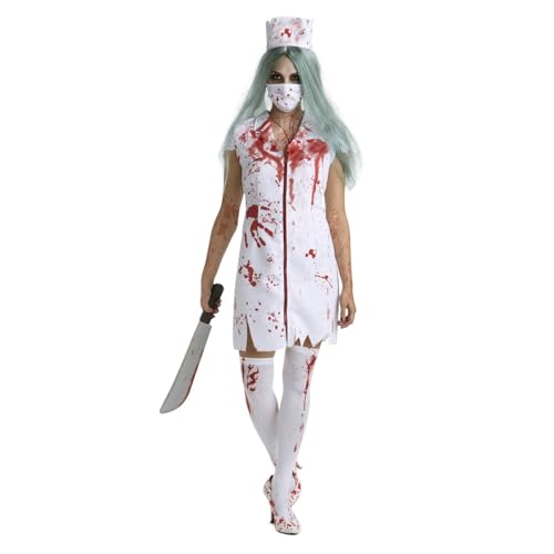 Morph Zombie Nurse Halloween Costume, Zombie Nurse Costume For Women, Womens Halloween Costumes, Women Halloween Costumes, Large - Image 1