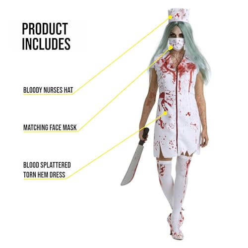 Morph Zombie Nurse Halloween Costume, Zombie Nurse Costume For Women, Womens Halloween Costumes, Women Halloween Costumes, Large - Image 2