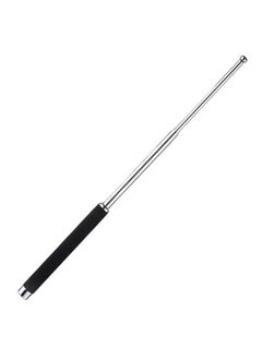 Portable Multifunctional Self Défense Stick 54cm，Stainless Steel Extendable Retractable Baton Portable Guide Flag Pole for Tour Guides Teacher Pointer, Black