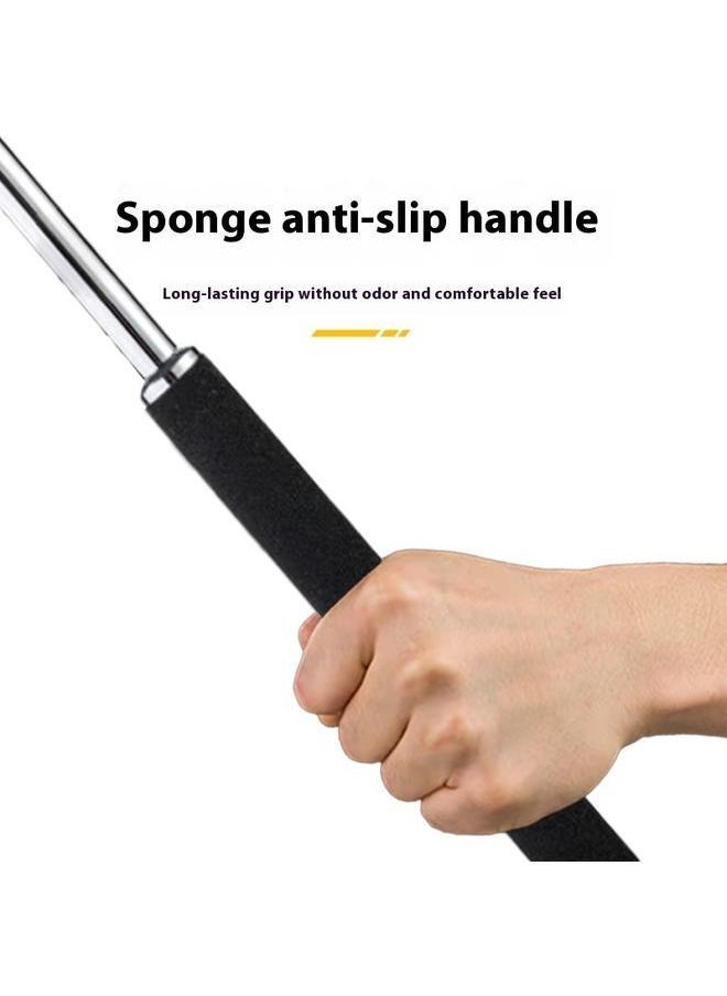 Generic - Portable Multifunctional Self Défense Stick 54cm，Stainless Steel Extendable Retractable Baton Portable Guide Flag Pole for Tour Guides Teacher Pointer, Black - Image 1