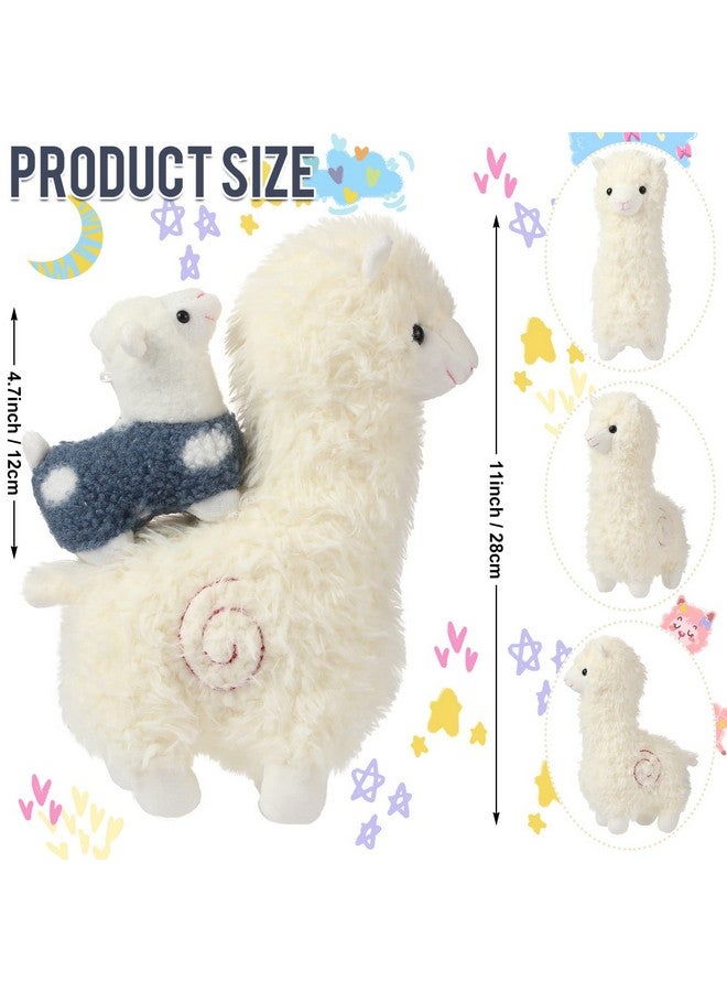 Civaner Llama Plush Set 11" & 4.7" Stuffed Animals Cute Alpaca Soft Pillow Dolls Ideal For Birthdays Anniversaries Home Decor  - Image 5