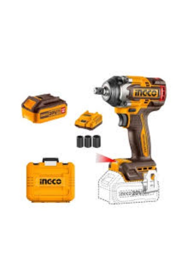 INGCO 405Nm Cordless Drill with Bit Set, 2 Batteries and Charge - Image 1