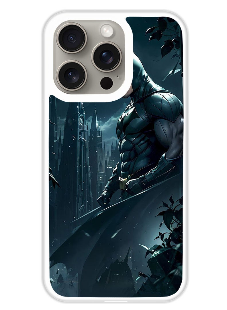 Theodor Protective Case Cover For APPLE IPHONE 15 Pro Batman 2 (White Bumper) - Image 1