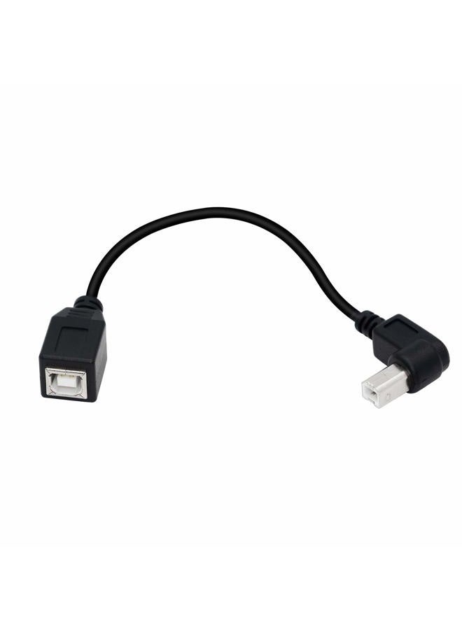 SinLoon USB 2.0 Type-B Printer Cable,(2-Pack) USB 2.0 B Female to Left Angle B Male Printer Short Extension Cable,for Printer, Scanner, Mobile HDD and More (Left 2) - Image 2