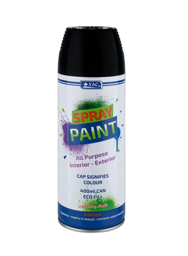 SBC طلاء رذاذ متعدد الأغراض 400 مل أسود - Image 1