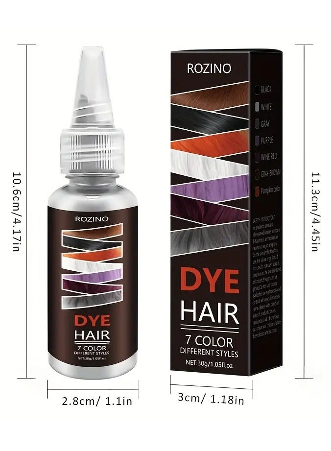 ROZINO 30g Plant-Based Hair Dye Cream - Gentle Formula, Fast Coloring, Silky & Shiny Results, Non-Irritating to Scalp, 100% Pure Plant Extracts, Hydrating with Glycerin, for All Hair Types, Hair Color Enhancement | Sleek Bottle Design | Safe Hair Product - Image 3