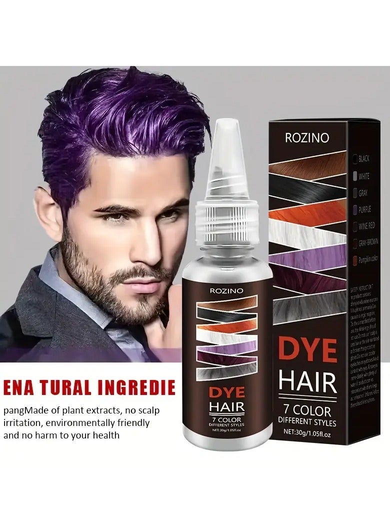ROZINO 30g Plant-Based Hair Dye Cream - Gentle Formula, Fast Coloring, Silky & Shiny Results, Non-Irritating to Scalp, 100% Pure Plant Extracts, Hydrating with Glycerin, for All Hair Types, Hair Color Enhancement | Sleek Bottle Design | Safe Hair Product - Image 5