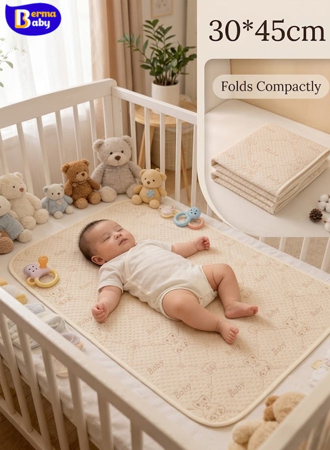 Berma Baby Waterproof Pee Pads, Reusable Incontinence Pads, Baby Crib Mattress Protector, Washable Underpads for Elderly, Pet Puppy Pads, Bed Pad for Women, Leak-Proof Bed Protector - Image 1
