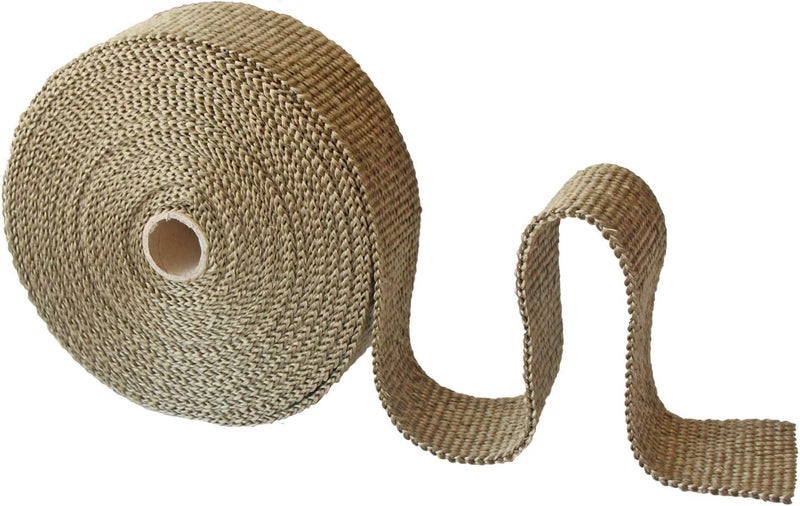 LEDAUT 2 Roll 2" x 50' Titanium Exhaust Heat Wrap Roll for Motorcycle with Stainless Ties - Image 3