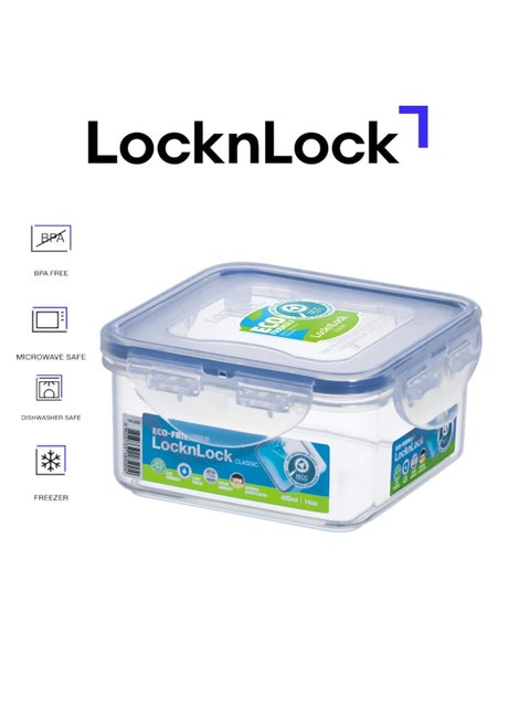 LocknLock 420ml  Squared  Airtight Food Storage Container- BPA-Free, Microwave, Freezer, and Dishwasher Safe